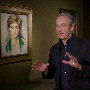 philip mould discusses this portrait of princess diana which was painted in 1994